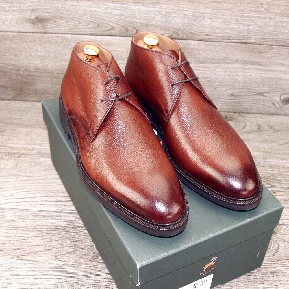 *NIB* $550 Pastori DI BIANCO Didius US 9 M Italian Chukka Whiskey *add $15 Trees